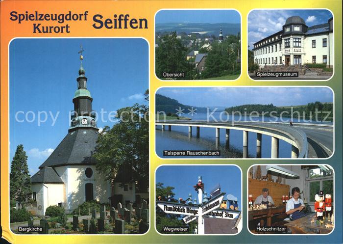 Seiffen Erzgebirge Bergkirche Teilansicht Spielzeugmuseum Talsperre Rauschenbach