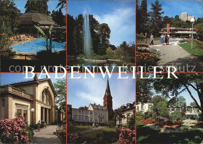 BADENWEILER BW Thermalbad Fontaene Park Schlossruine Kurhaus Kirche