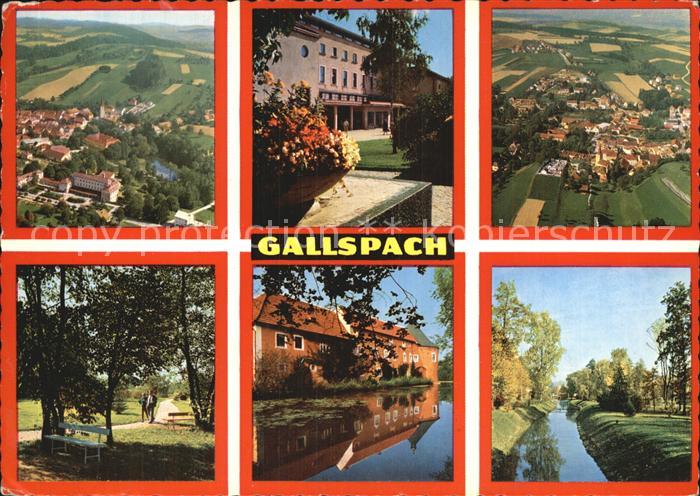 Gallspach Institut Zeileis Fliegeraufnahme Eingang Kurpromenade Wasserschloss Sc