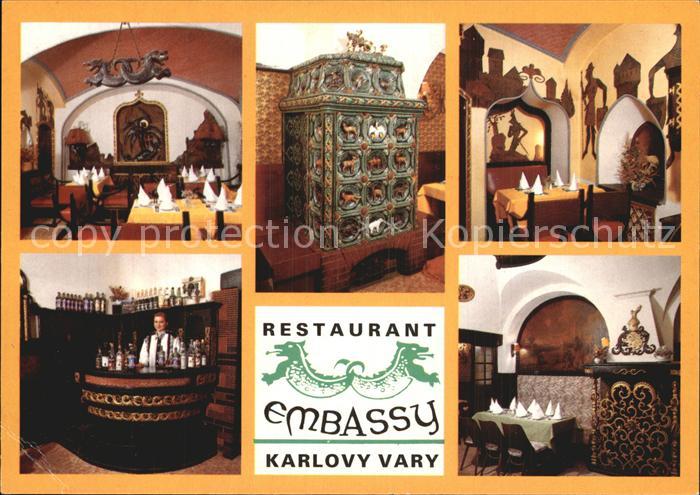 Karlovy Vary Restaurant Embassy Gastraum Kachelofen Bar
