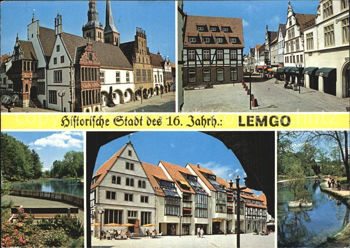 Lemgo Lippe NRW Historisches Rathas Mittestrasse Markt Lindenwall Slavertorwall