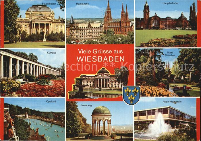 Wiesbaden Staatstheater Marktkirche Hauptbahnhof Kurhaus Nizza Plaetzchen Opelba