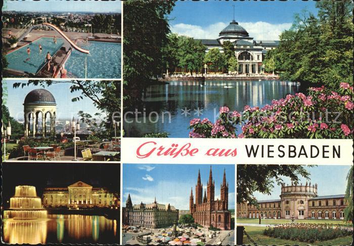 Wiesbaden Opelbad Neroberg Kurhaus Kirche Schloss