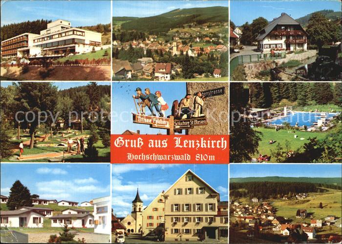 Lenzkirch Hochschwarzwald BW Krankenhaus Panorama Minigolfanlage Schwimmbad Hoeh