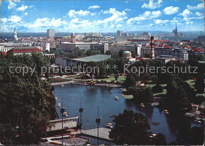 Karlsruhe Baden Stadtgartensee Schwarzwaldhalle City