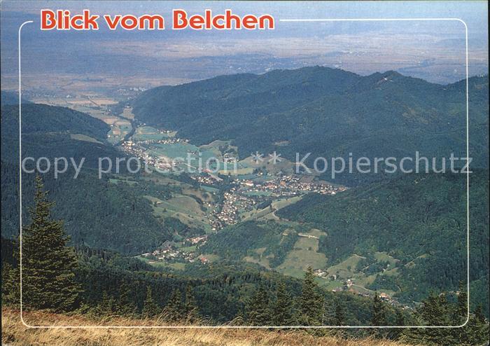 Schoenau Schwarzwald Blick ins Muenstertal vom Belchen