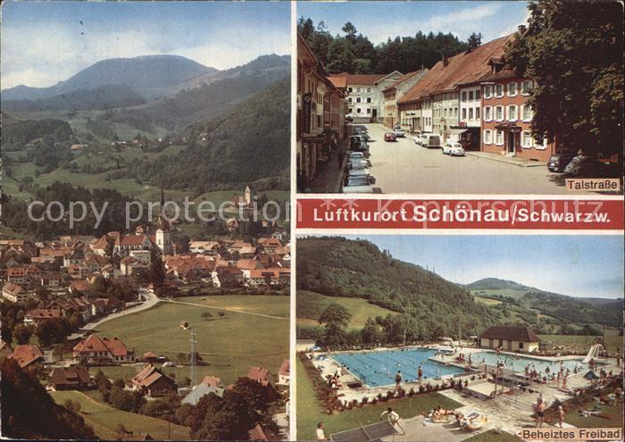 Schoenau Schwarzwald Panorama Talstrasse Freibad