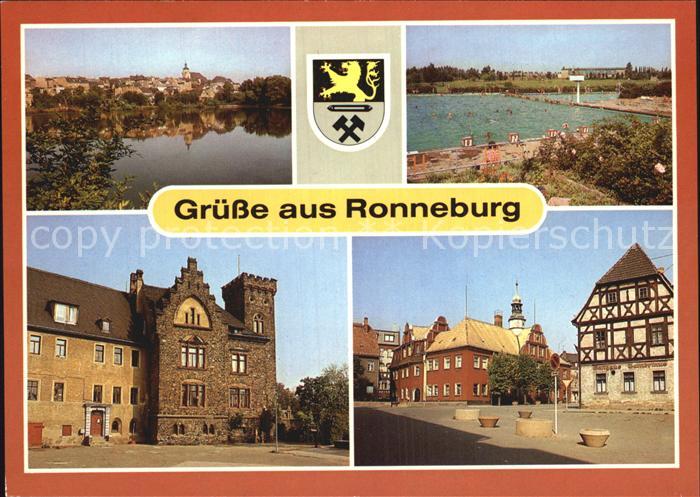 Ronneburg Thueringen Panorama Sommerbad Schloss Rathaus