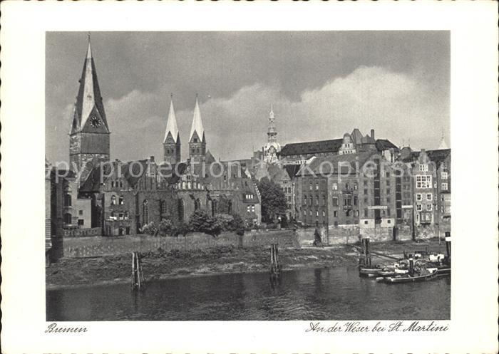 BREMEN  CITY Weserpartie bei St Martini