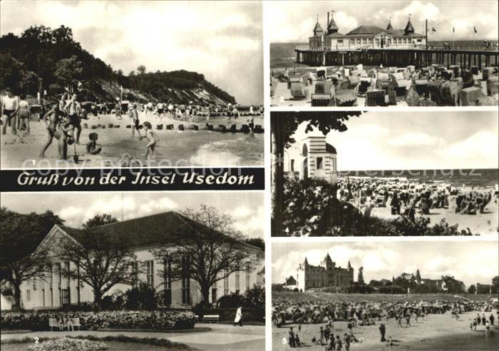 Insel Usedom Strand Heringsdorf Kulturhaus Ahlbeck Seebruecke Bansin Musikpavill