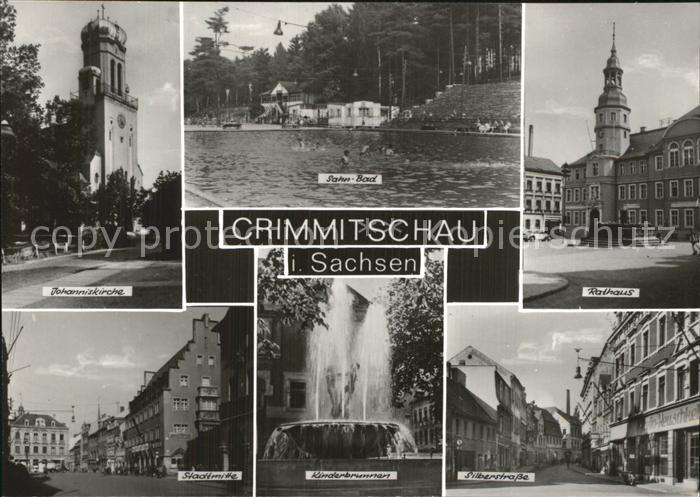 Crimmitschau Johanniskirche Sahn Bad Rathaus Stadtmitte Kinderbrunnen Silberstra