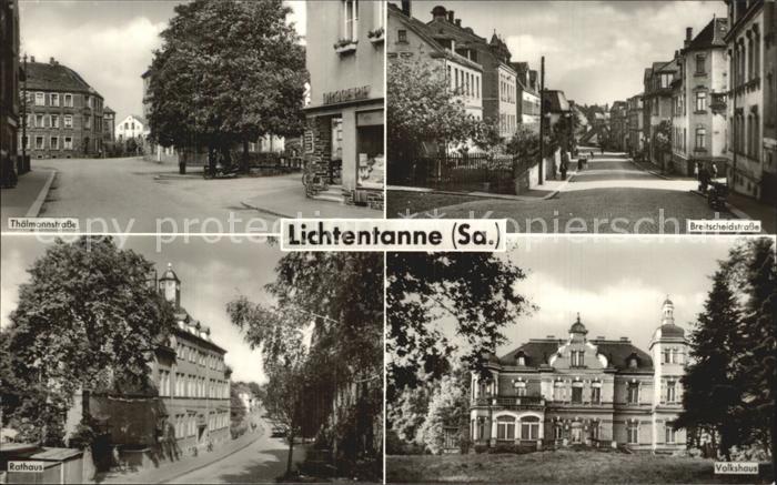 Lichtentanne Zwickau Thaelmannstr Breitscheidstr Rathaus Volkshaus