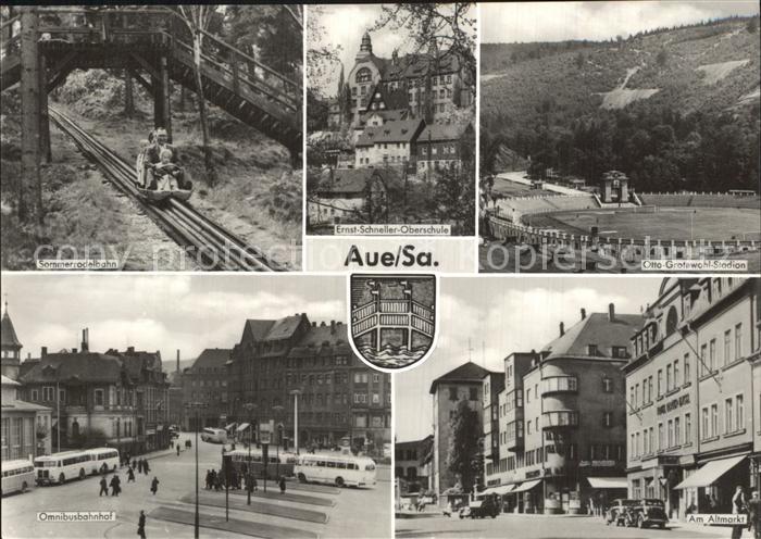 Aue Erzgebirge Sommerrodelbahn Ernst Schneller Oberschule Otto Grotewohl Stadion