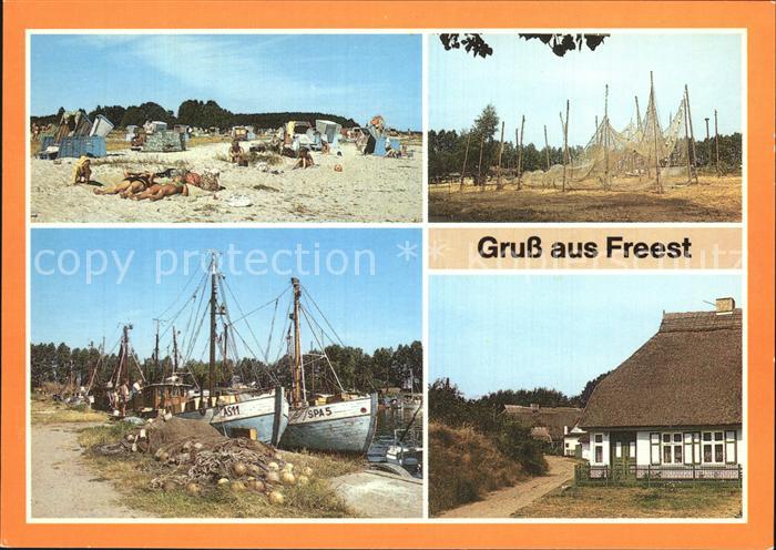 Freest Strand Aufgestellte Reusen Hafen Die Ecke