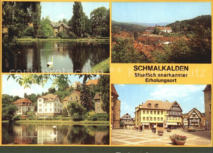 Schmalkalden Thueringen Neuer Teich Schloss Wilhelmsburg Am Altmarkt