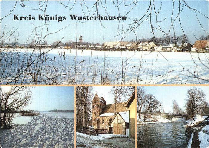 Koenigs-Wusterhausen Halbe Ortsblick Teupitzsee Kirche Dahme mit Umfluter