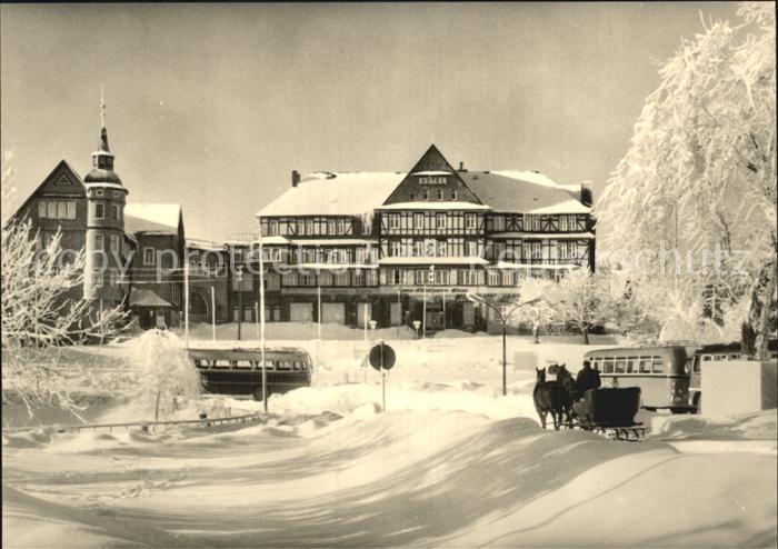 Oberhof Thueringen Thaelmann Haus Pferdeschlitten