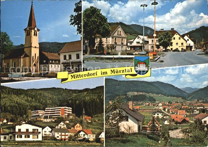 Mitterdorf Muerztal Kirche Strassenpartie Teilansichten