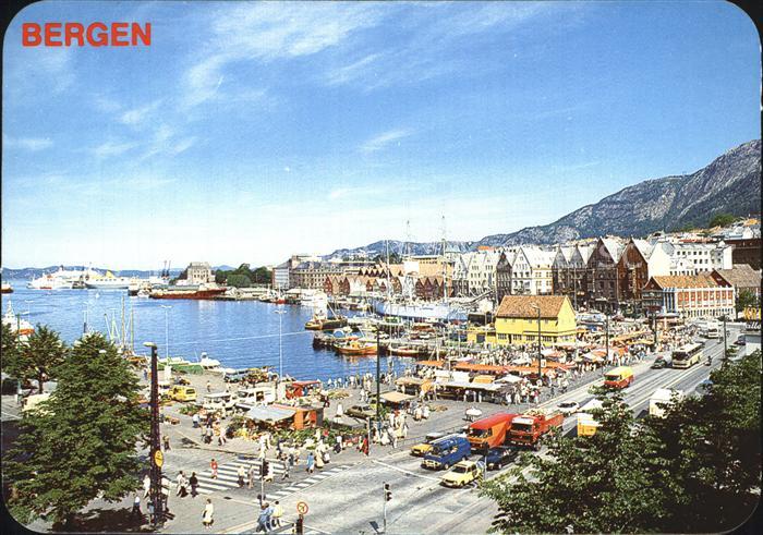 Bergen Norwegen View of the Market