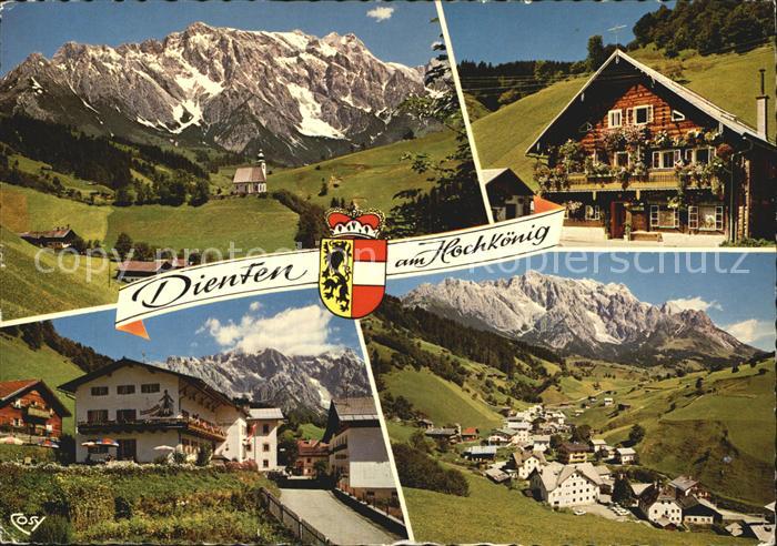 Dienten Hochkoenig Kirche Gasthaus Dorfmotiv Panorama