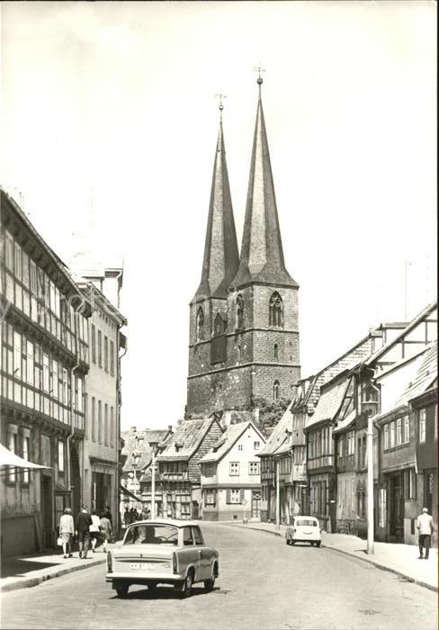 Quedlinburg Harz Poelkenstr und Nikolaikirche