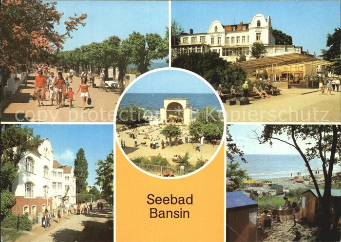 Bansin Ostseebad Promenade FDGB Erholungsheime Josef Orlopp und Aufbau Konzertpl