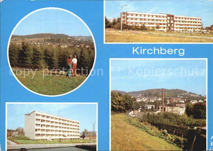Kirchberg Sachsen Teilansicht Krankenhaus Neubauten Panorama