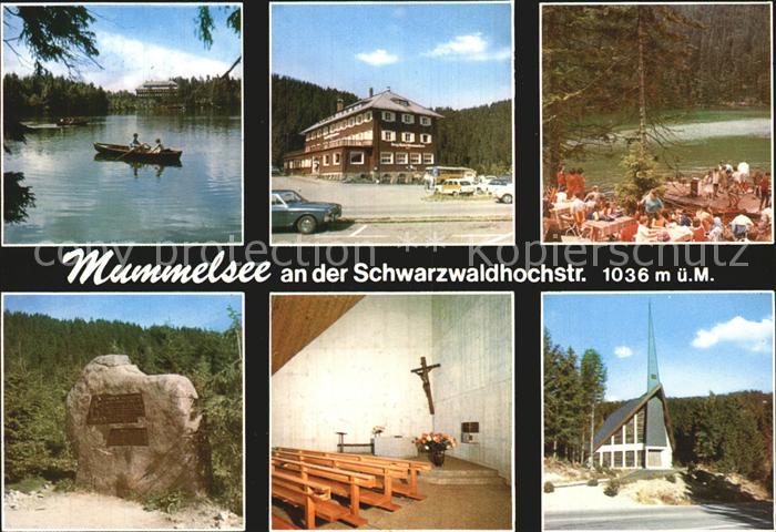 Mummelsee Seeblick Hotel Terrasse Gedenkstein Kirche Inneres