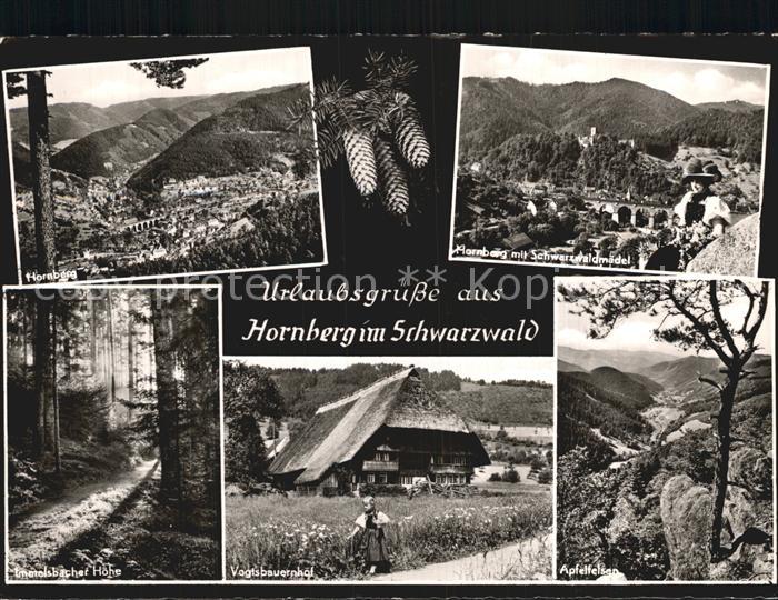 Hornberg Schwarzwald Total mit Schwarzwaldmaedel Vogtsbauernhof Apfelfelsen