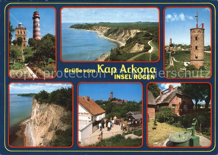 Kap Arkona Leuchtturm Steilkueste Rundturm Restaurant Ziehbrunnen