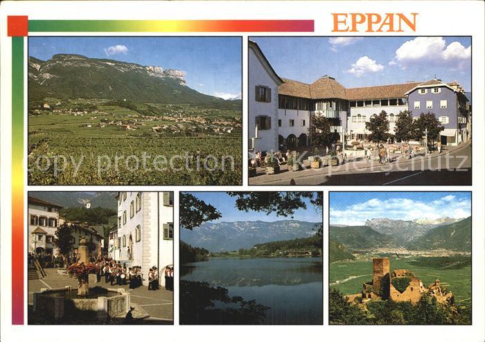Eppan Suedtirol Panorama Montigglersee Schloss Hocheppan