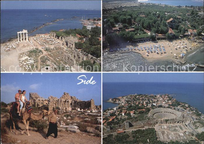 Side Antalya Tempelruine Fliegeraufnahmen Kamelreiten