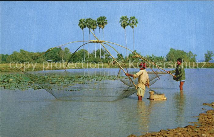 Fischerei Thai farmer's fish-fishing