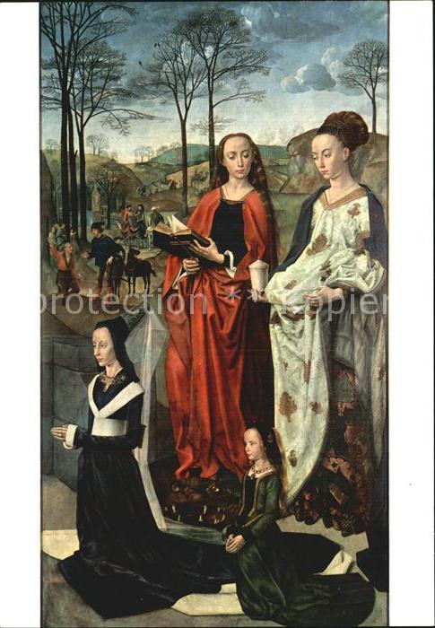 Kuenstlerkarte Alte Kuenstler Van der Goes Trittico Portinari Firenze Galleria U