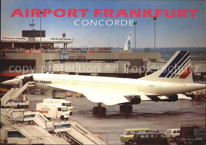 Flugzeuge Zivil Concorde Air France Airport Frankfurt