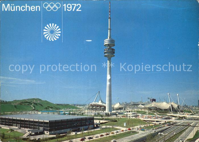 Muenchen Bayern Olympiaturm Olympiagelaende