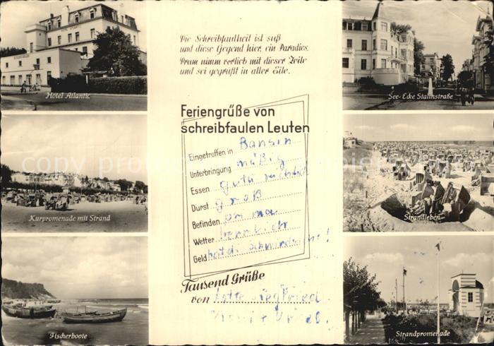 Bansin Ostseebad Hotel Atlantic Strand Promenade