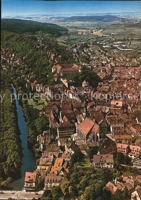 TueBINGEN BW Fliegeraufnahme mit Schlossberg und Ammertal
