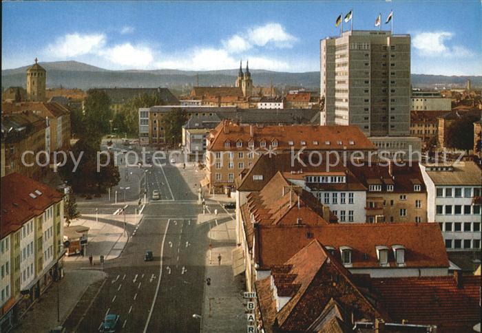 Bayreuth mit Luitpoldplatz und Rathaus