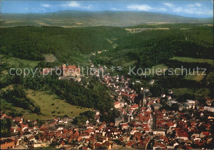 Kulmbach Bayern Fliegeraufnahme mit Plassenburg