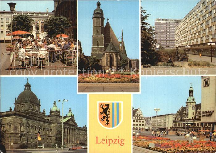 LEIPZIG Sachsen Nachmark Handelsboerse Thomaskirche Pelzzentrum