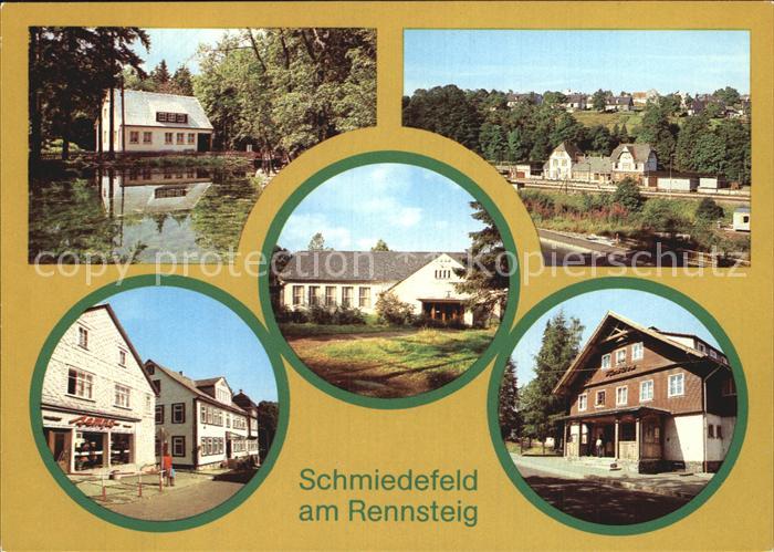 Schmiedefeld Rennsteig Restaurant Cafe Kurpark Bahnhof Kulturhaus
