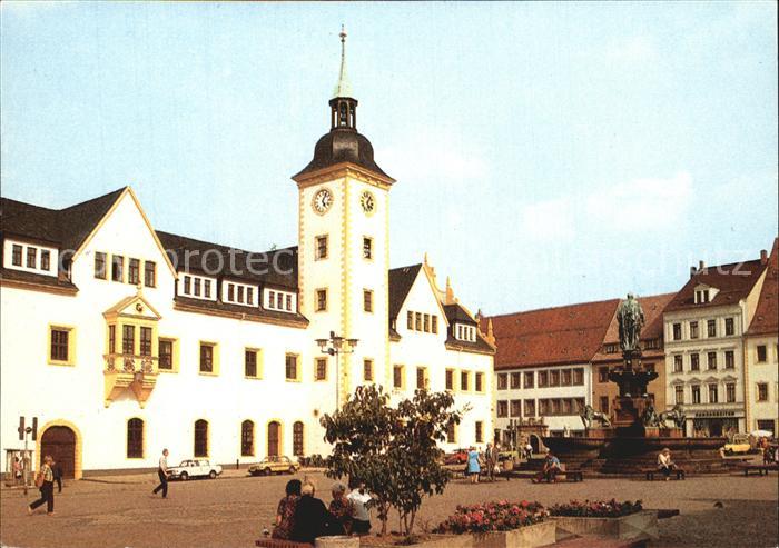 Freiberg Sachsen Obermarkt mit Rathaus