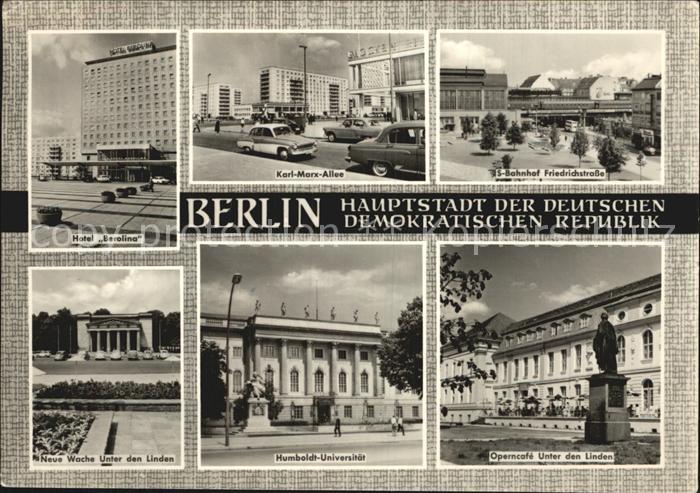 BERLIN  CITY Humboldt-Universitaet Unter den Linden OpernCafe Hotel-Berolina Fri