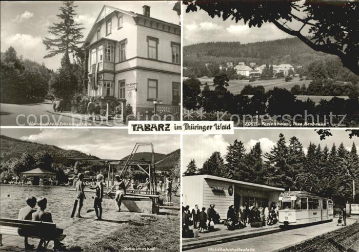 Tabarz Erholungsheime Freibad Strassenbahn