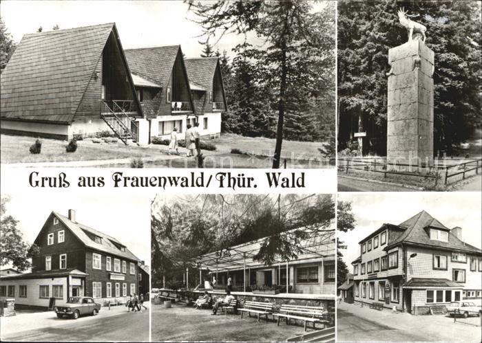 Frauenwald Thueringen Rennsteig-Wanderhuette Monument Cafe-Lenkgrund
