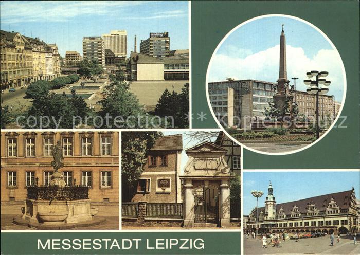 LEIPZIG Sachsen Sachsenplatz Mendebrunnen Maedchenbrunnen Schillerhaus