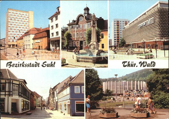 Suhl Thueringer Wald Wilhelm-Pieck-Strasse Waffenschmieddenkmal Steinweg