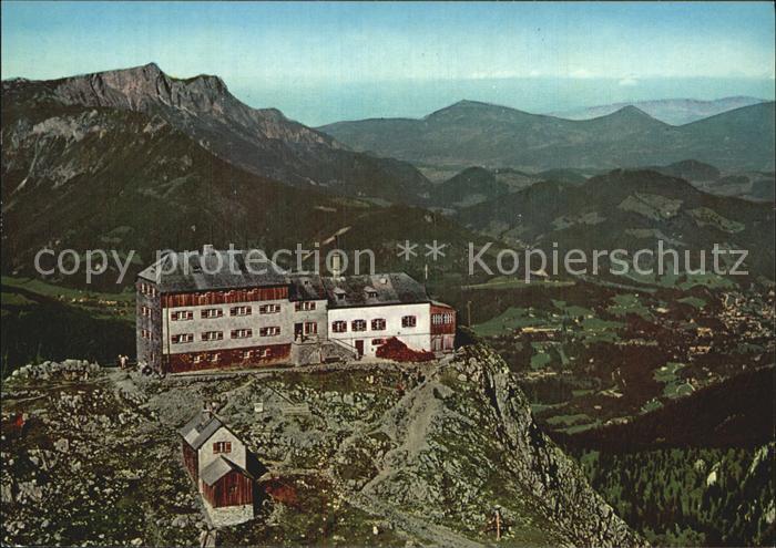 Watzmannhaus Fliegeraufnahme mit Untersberg