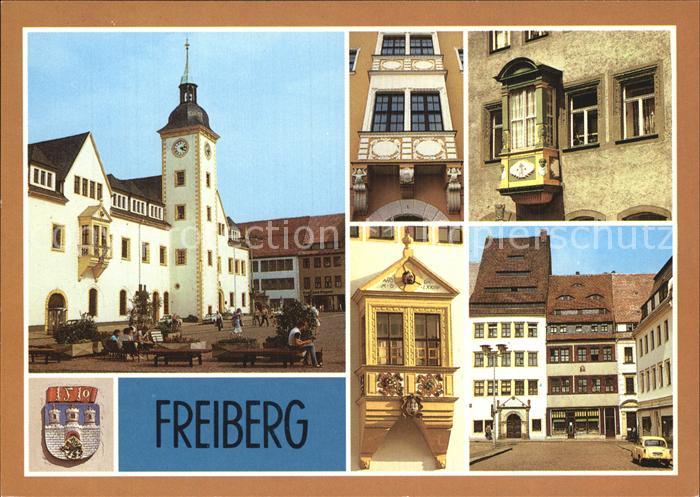Freiberg Sachsen Obermarkt Barock-Erker Meissner-Gasse